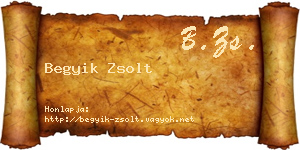 Begyik Zsolt névjegykártya